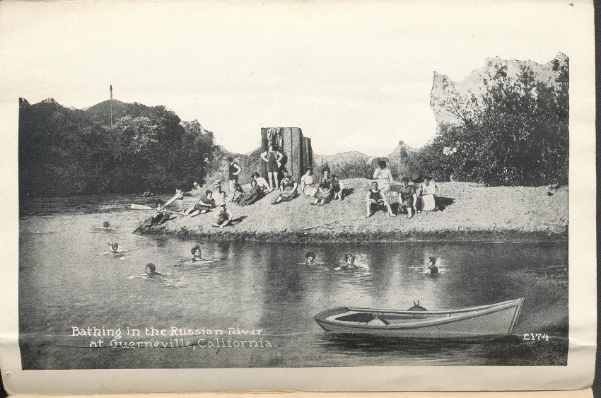 Bathing in the Russian River at Guerenville, California   2174