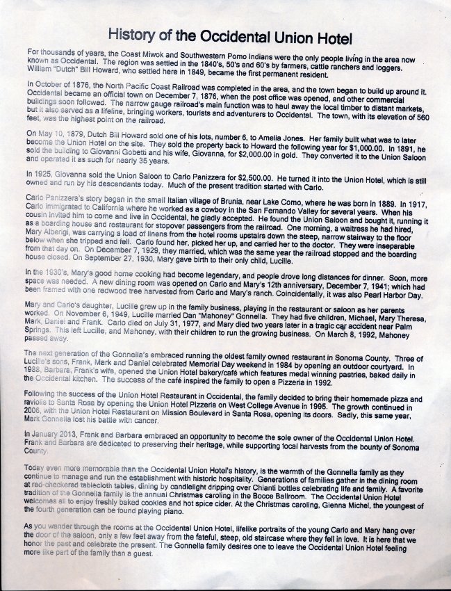 The History of the Occidental Union Hotel