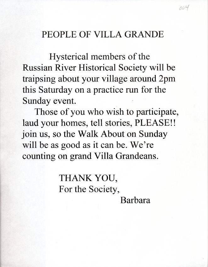 People of Villa Grande