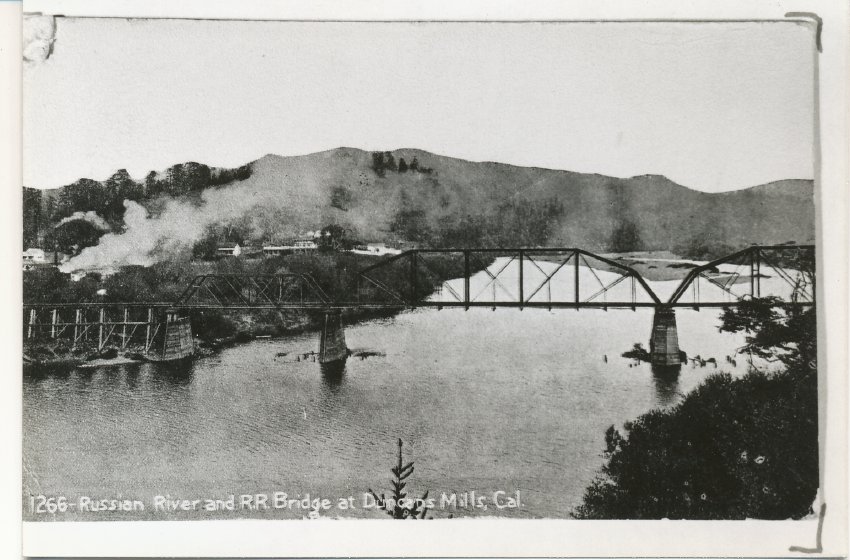 1266 Russian River and R.R. Bridge at Duncans Mills, Cal.