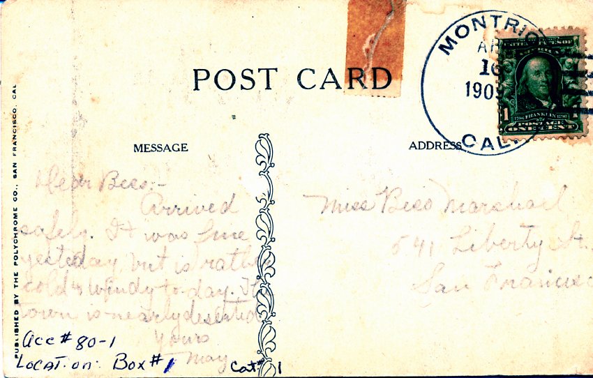 Monte Rio Railroad Station, April 16, 1909