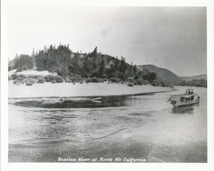 Monte Rio Beach, River, Ferry Boat