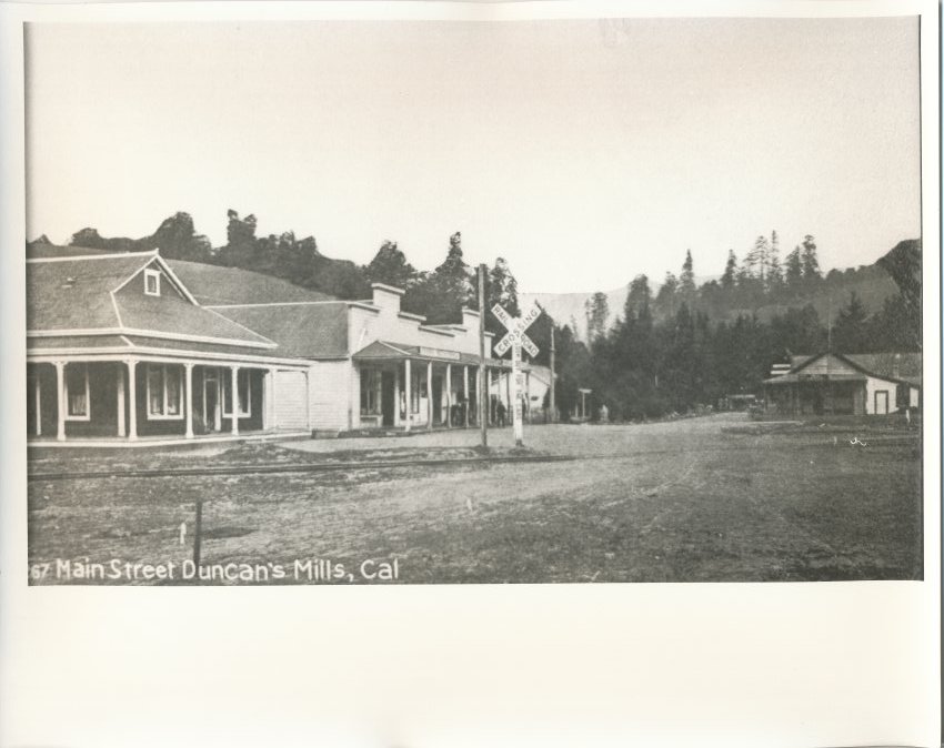 Duncans Mills School  —  Main Street.
