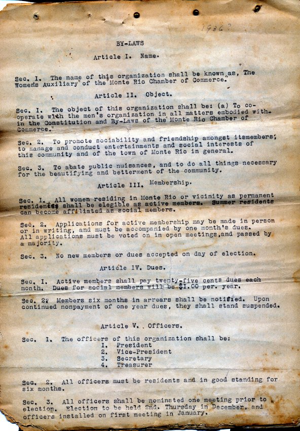 Bylaws (Women’s Auxi)